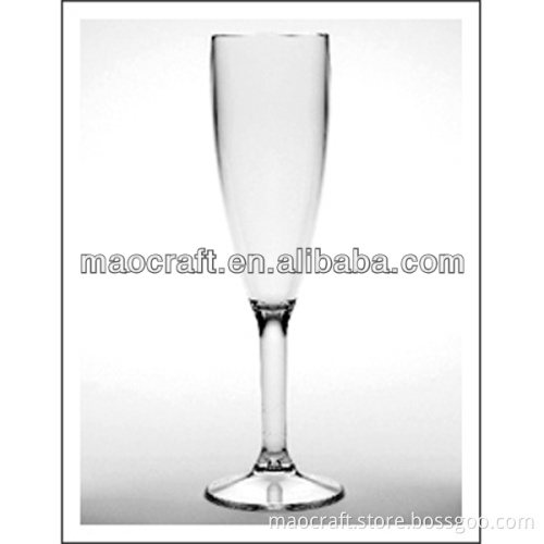 stem plastic wine glass with clear